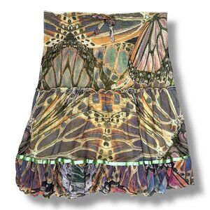 Y2K Lapis Girl Multicolor Butterfly Skirt Fairycore Stretch Girls Size 10/12 Med